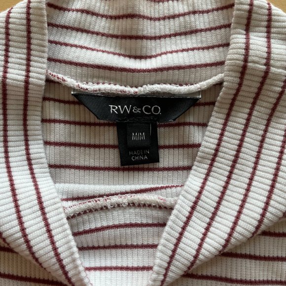 RW&CO - Striped Sleeveless Mock Neck Top - Picture 3 of 5